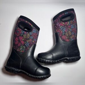 BOGS York Wild Garden Waterproof Insulated Winter Rain Snow Boots Girls Youth 11
